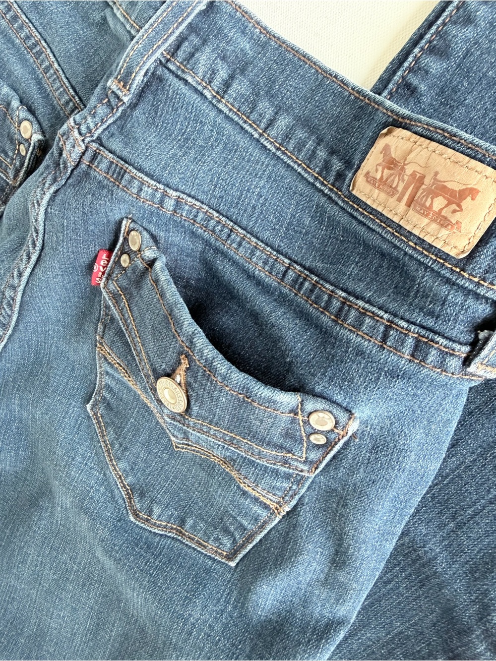 Levi’s 505 Straight Leg Jeans 29 Medium Wash Y2K Flap Pocket Denim - Picture 11 of 12